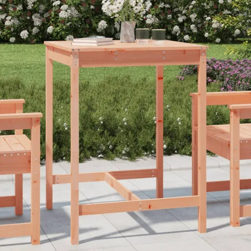 Mesa de Jardín Madera Maciza Douglas 82,5x82,5x110 cm