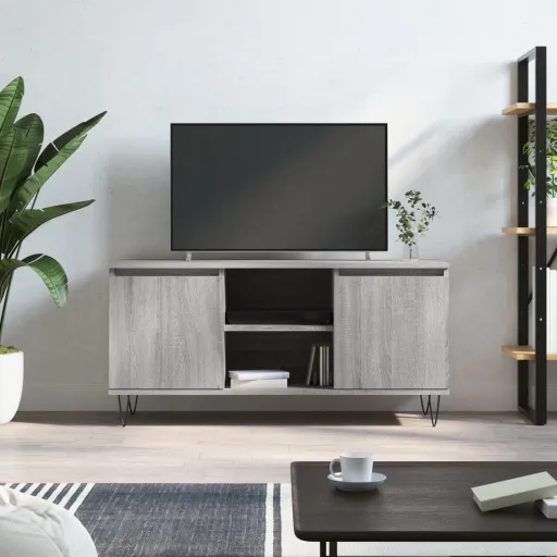 Mueble de TV Madera de Ingeniería Gris Sonoma 104x35x50 cm