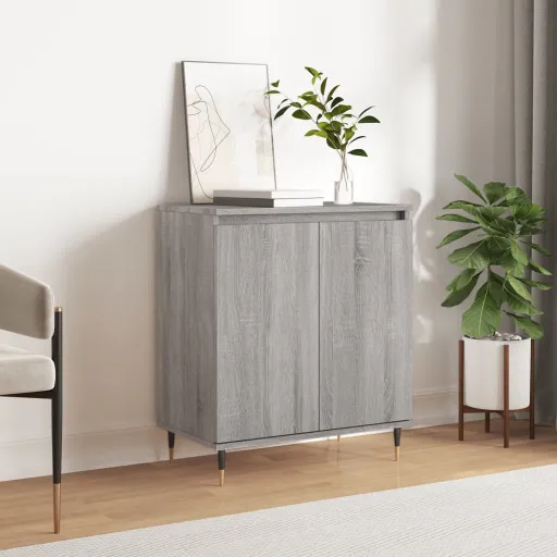 Aparador de Madera Contrachapada Gris Sonoma 60x35x70 cm