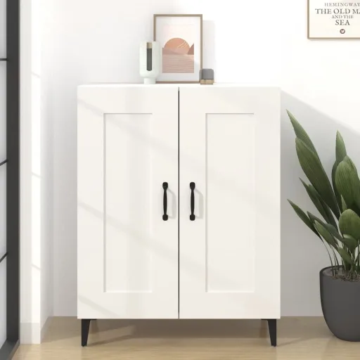 Aparador de Madera Contrachapada Blanco 69,5x34x90 cm