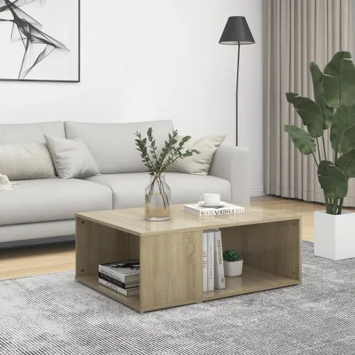 Mesa de Centro Madera Contrachapada Roble Sonoma 90x67x33 cm