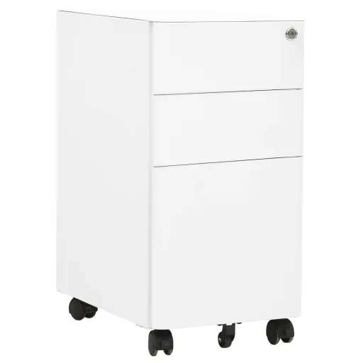 Armario Archivador Móvil Acero Blanco 30x45x59 cm