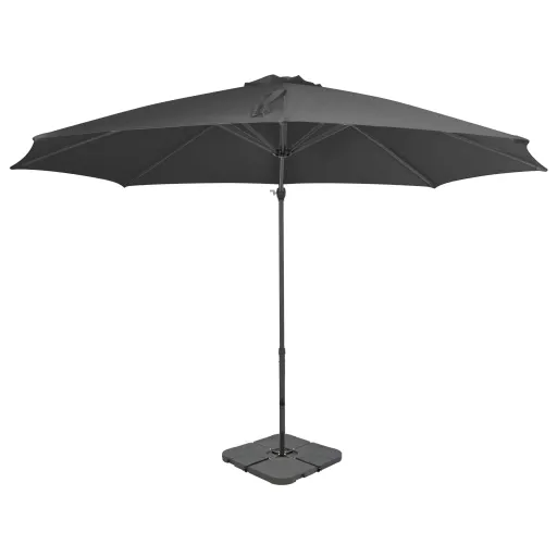 Sombrilla de Jardín Con Base Portátil Gris Antracita
