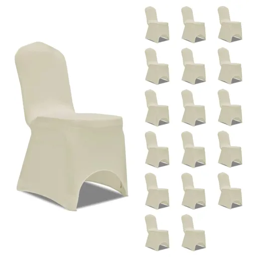 Funda de Silla Elástica 18 Unidades Color Crema