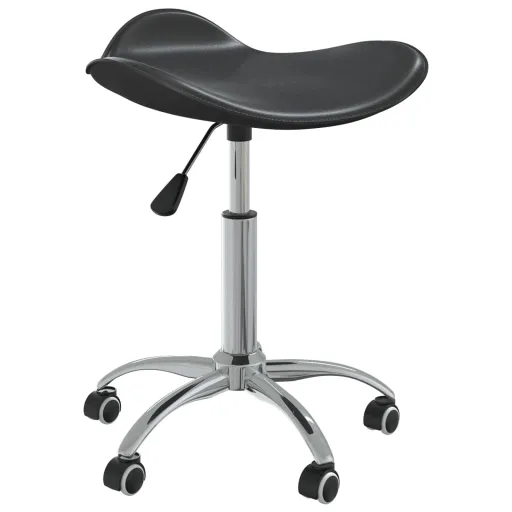Silla de Oficina de Cuero Sintético Negra