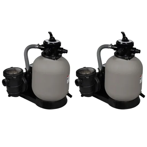 Bombas de Filtro de Arena 2 Unidades 600 W 17000 l/h