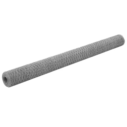 Alambrada de Gallinero Acero Galvanizado Plateado 25x1,5 m