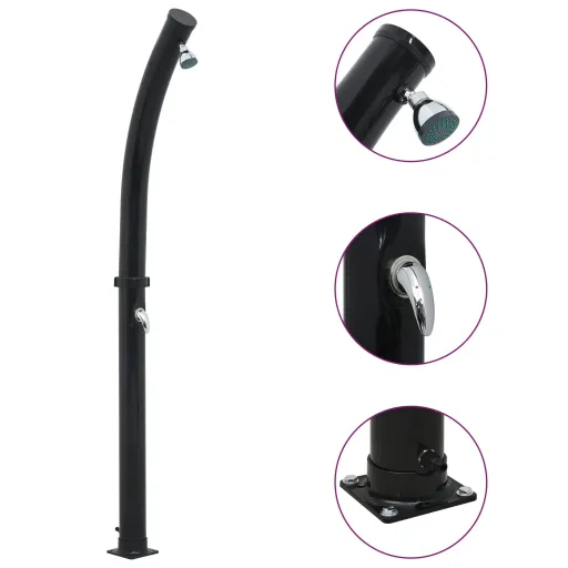 Ducha Solar Negra 214 cm 20 L