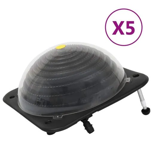 Calentadores Solares de Piscina 5 Pzas HDPE Aluminio 75x75x36cm