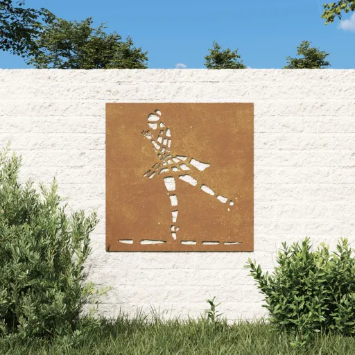 Adorno de Pared Jardín Acero Corten Bailarina Ballet 55x55 cm