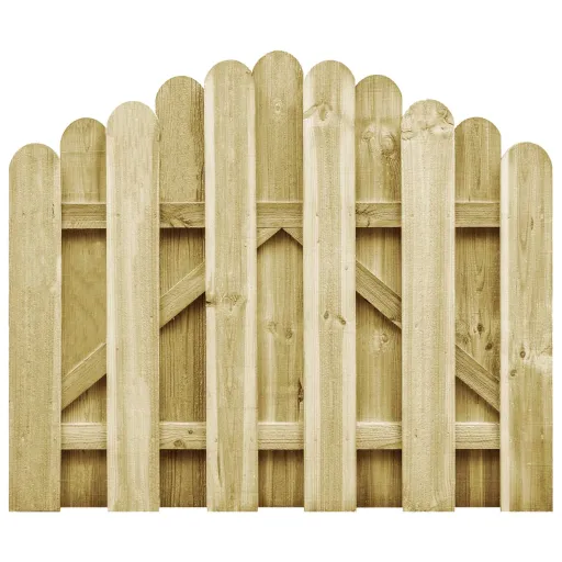 Puerta de Jardín Madera de Pino Impregnada 100x75 cm