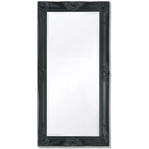 Espejo de Pared Estilo Barroco 100x50 cm Negro