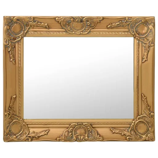 Espejo de Pared Estilo Barroco Dorado 50x40 cm