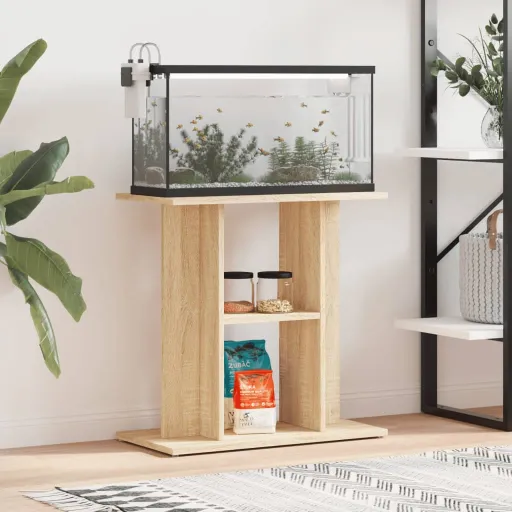Soporte Para Acuario Madera Ingeniería Roble Sonoma 60x30x60 cm