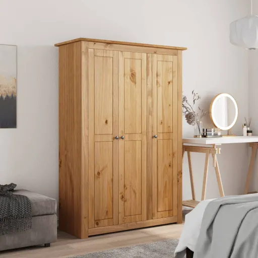 Armario de 3 Puertas Madera Pino Panamá Range 118x50x171,5 cm
