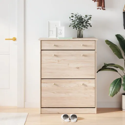 Mueble Zapatero ALTA Madera Maciza de Pino 77x35x96 cm