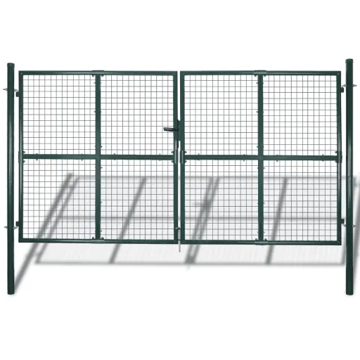 Puerta Doble Para Valla de 300x150 cm Acero Con Recubrimiento en Polvo