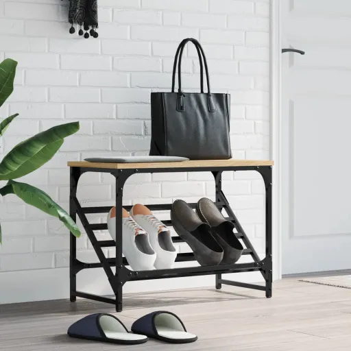 Mueble Zapatero Madera de Ingeniería Roble Sonoma 60x30x45 cm