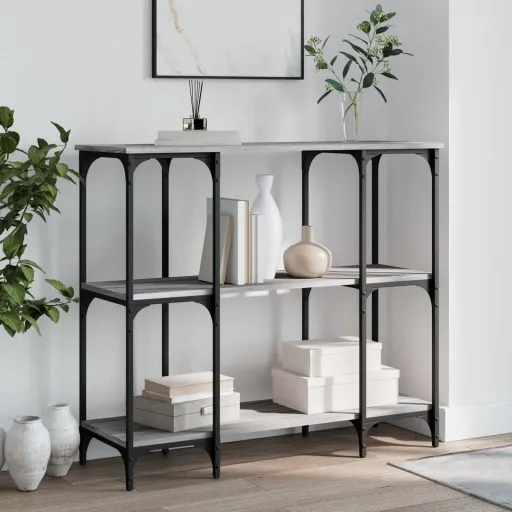 Mesa Consola Madera de Ingeniería Gris Sonoma 102x35x90 cm