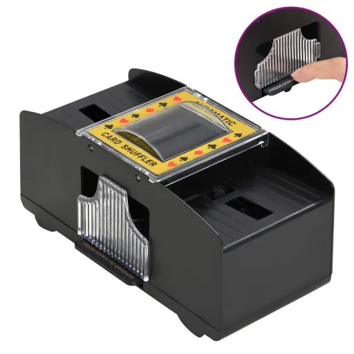Barajador de Cartas Automático Negro 2 Barajas