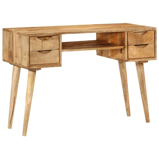 Escritorio Con Cajones Madera Maciza de Mango 110x47x76 cm