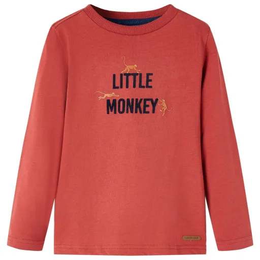 Camiseta Infantil de Manga Larga Rojo 92