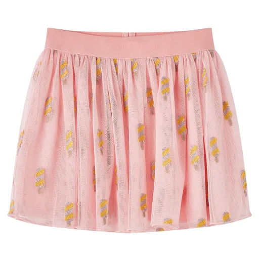 Falda Infantil Con Tul Rosa Claro 104