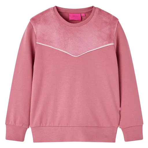 Sudadera Infantil Patchwork Terciopelo Color Frambuesa 128