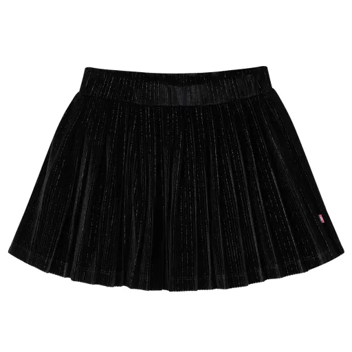 Falda Plisada Infantil Lúrex Negro 92