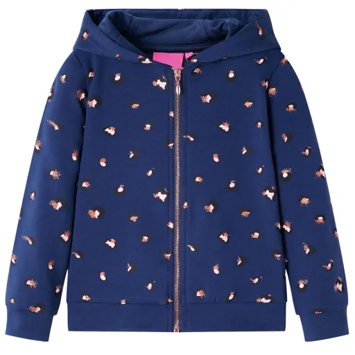 Sudadera Infantil Con Capucha Azul Marino 104