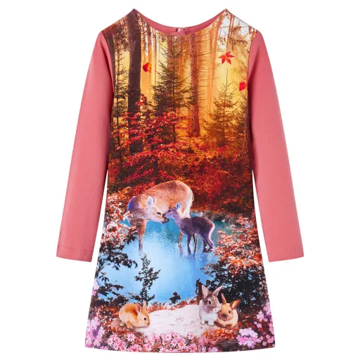 Vestido Infantil de Manga Larga Rosa 104