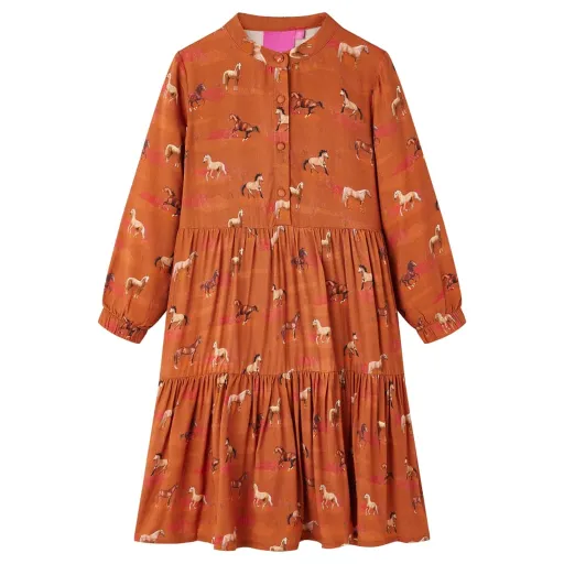 Vestido Infantil Color Coñac 104