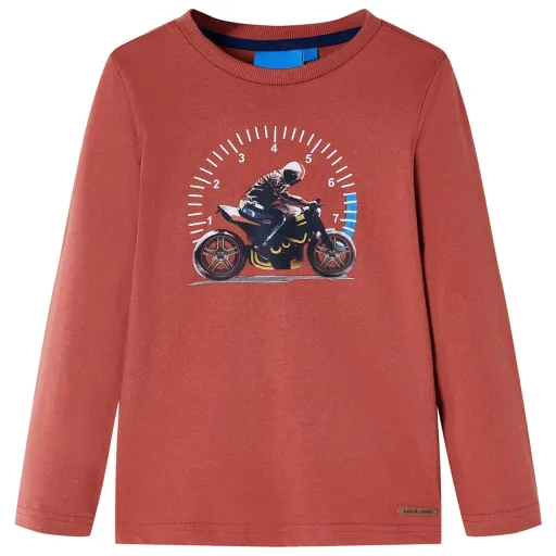 Camiseta Infantil de Manga Larga Color Henna 104
