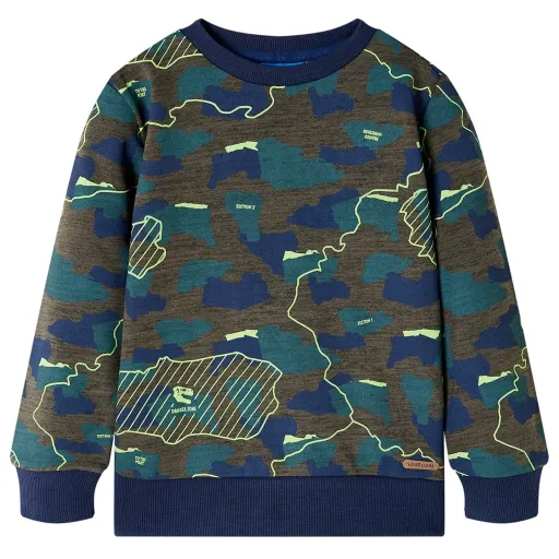 Sudadera Infantil Caqui Oscuro Mélange 128