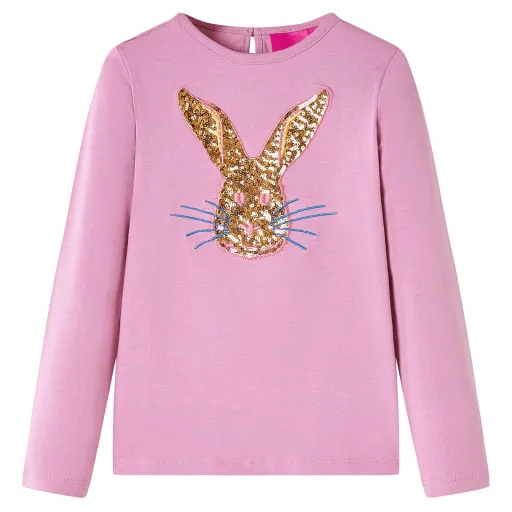 Camiseta Infantil de Manga Larga Rosa Tostado 116