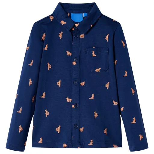 Camisa Infantil Azul Marino 104