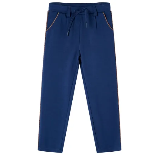 Pantalones Infantiles Con Cordón Azul Marino 92