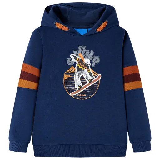 Sudadera Infantil Con Capucha Azul Marino 116