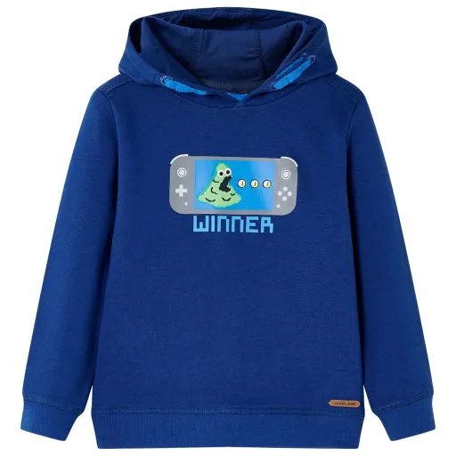 Sudadera Infantil Con Capucha Azul Marino 128
