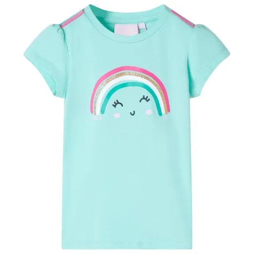 Camiseta Infantil Verde Menta Claro 140