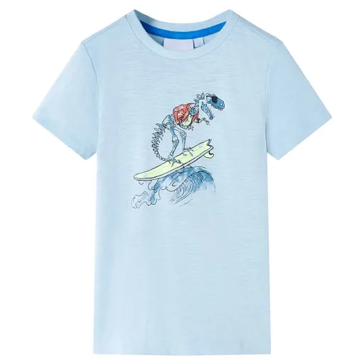 Camiseta Infantil Azul Claro 140