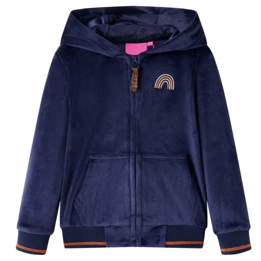 Chaqueta Infantil Con Capucha Azul Marino 104