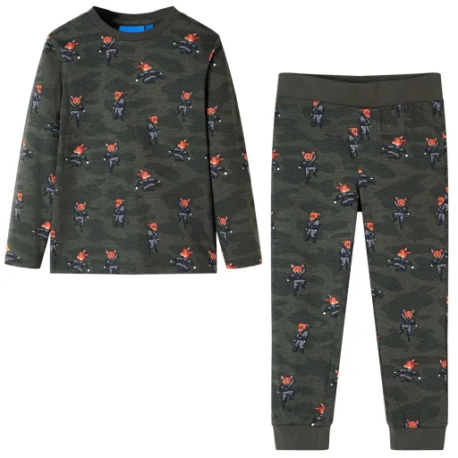 Pijama Infantil de Manga Larga Caqui 116