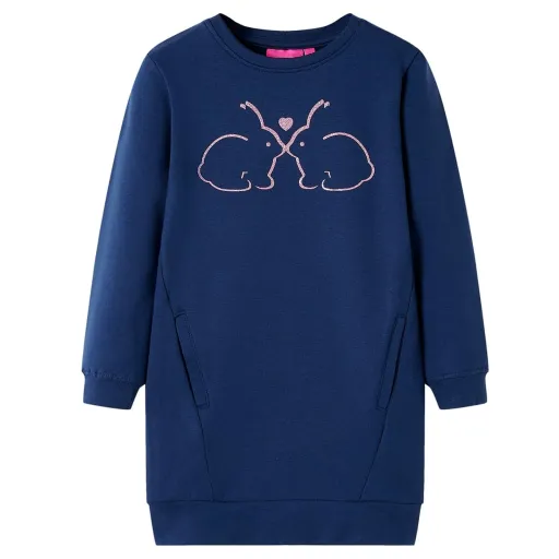 Vestido Sudadera Infantil Azul Marino 92