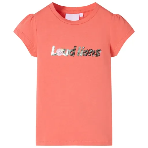 Camiseta Infantil de Manga Casquillo Coral 140