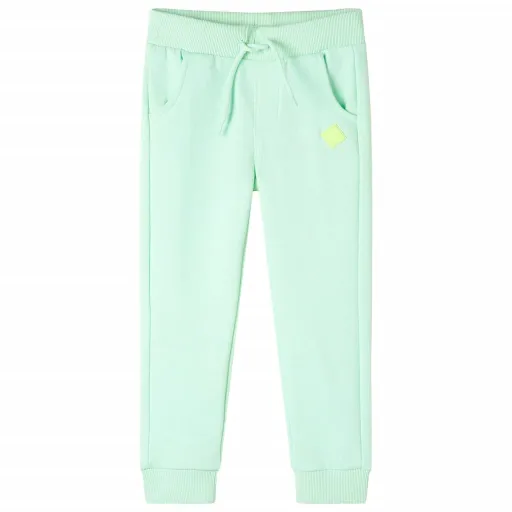 Pantalones de Chándal Infantiles Verde Brillante 104