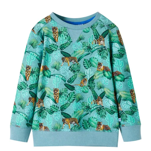 Sudadera Infantil Verde Claro Melange 140