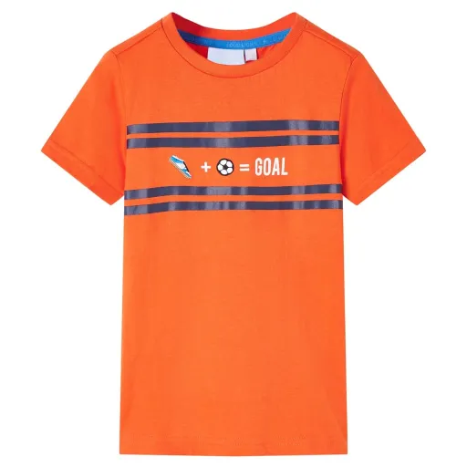 Camiseta Infantil Naranja Oscuro 128
