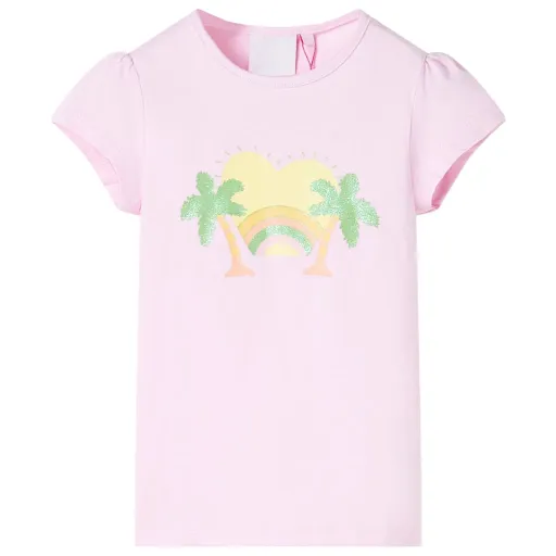 Camiseta Infantil Rosa Claro 128