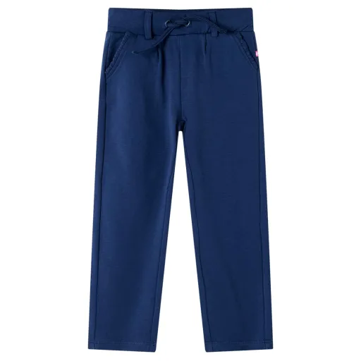 Pantalones Infantiles Con Cordón Azul Marino 140
